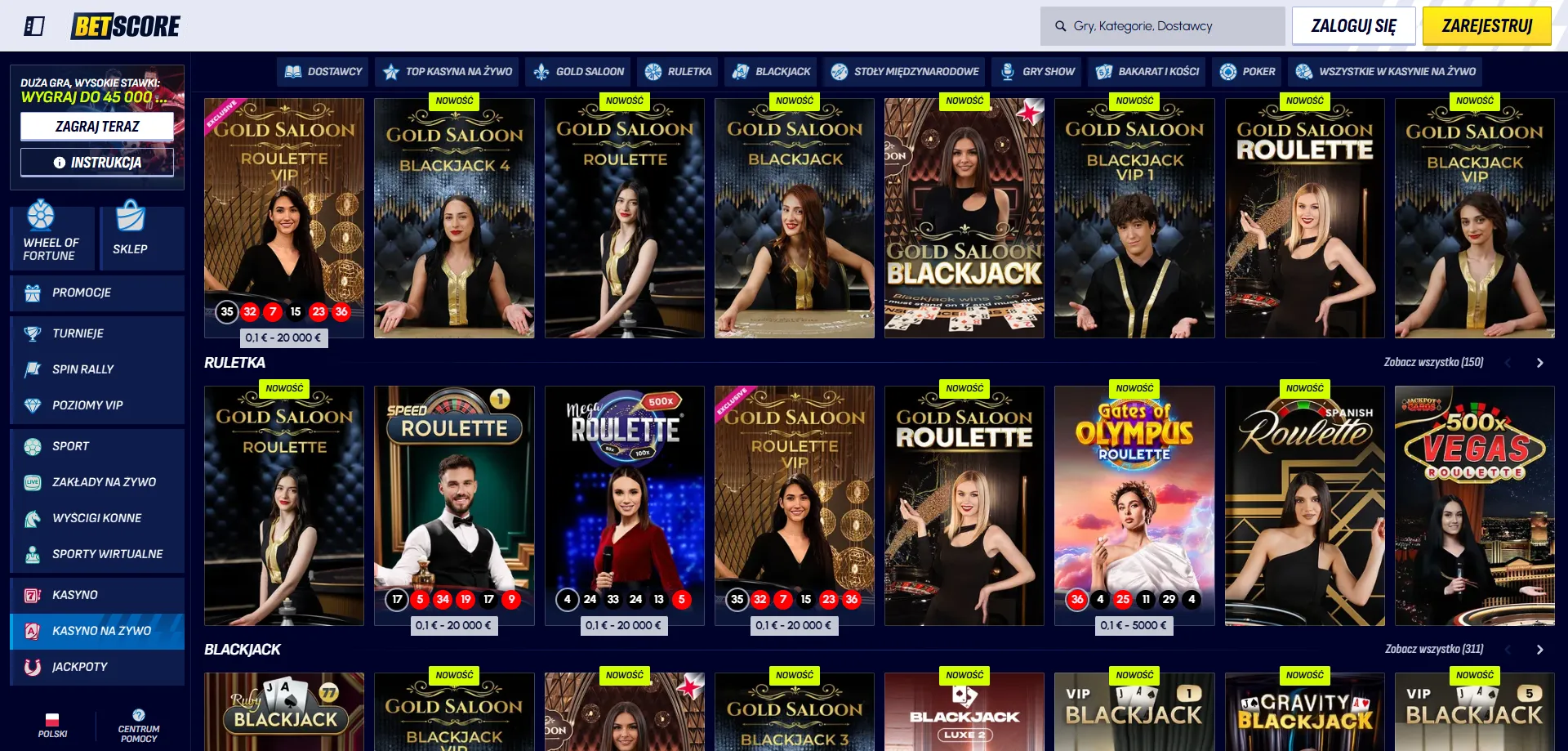 Betscore Casino automaty online – ponad 7000 gier od top dostawców